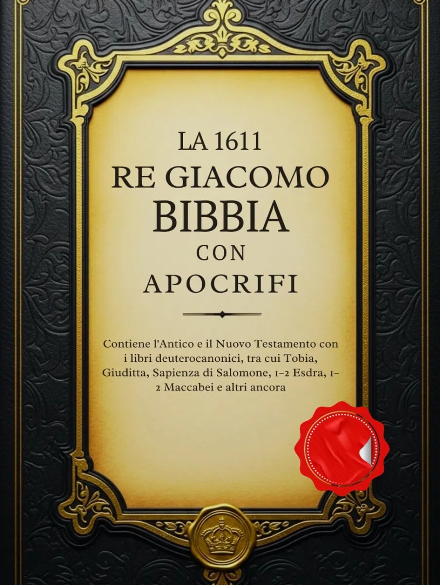 La Bibbia di re Giacomo del 1611 con Apocrifi: Contiene l'Antico e il Nuovo Testamento con i libri deuterocanonici, tra cui Tobia, Giuditta, Sapienza ... 1–2 Esdra, 1–2 Maccabei e altri ancora