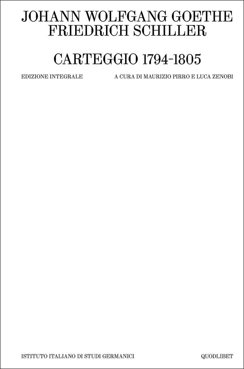 Carteggio 1794-1805. Ediz. integrale