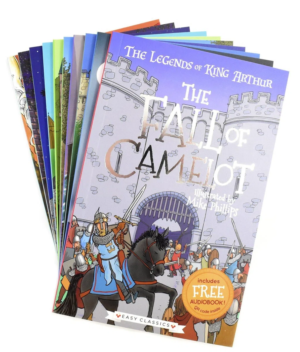 The Legends of King Arthur: Merlin, Magic, and Dragons (Easy Classics) 10 Book Box Set (No Ordinary Boy, The Dark Sorceress, The Sword in the Stone … The Fall of Camelot)