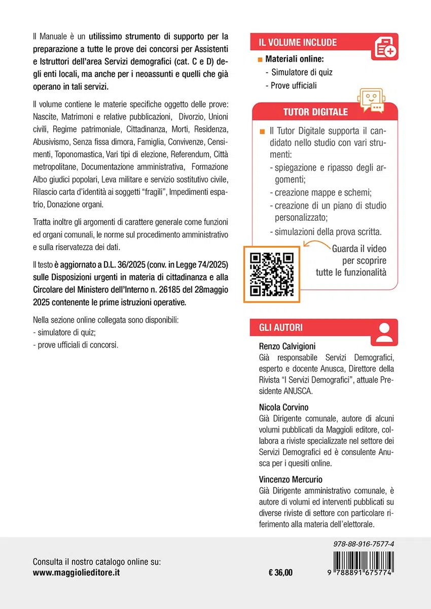 Manuale dei servizi demografici. Guida pratica per concorsi e operatori. Con software di simulazione