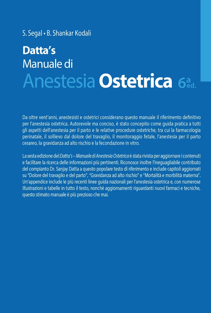 Datta's, Manuale di anestesia ostetrica