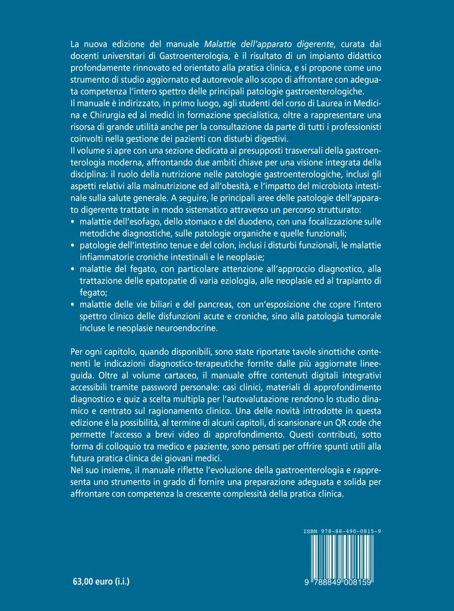 Malattie dell'apparato digerente. Edizione 2025-2028
