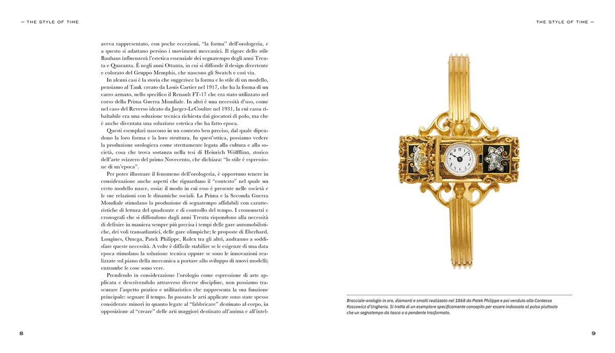 Libro Storia degli Orologi - Lo stile del tempo: Viaggio illustrato negli orologi da polso dal 1900 al 2023 | Edizione Cultura e Design