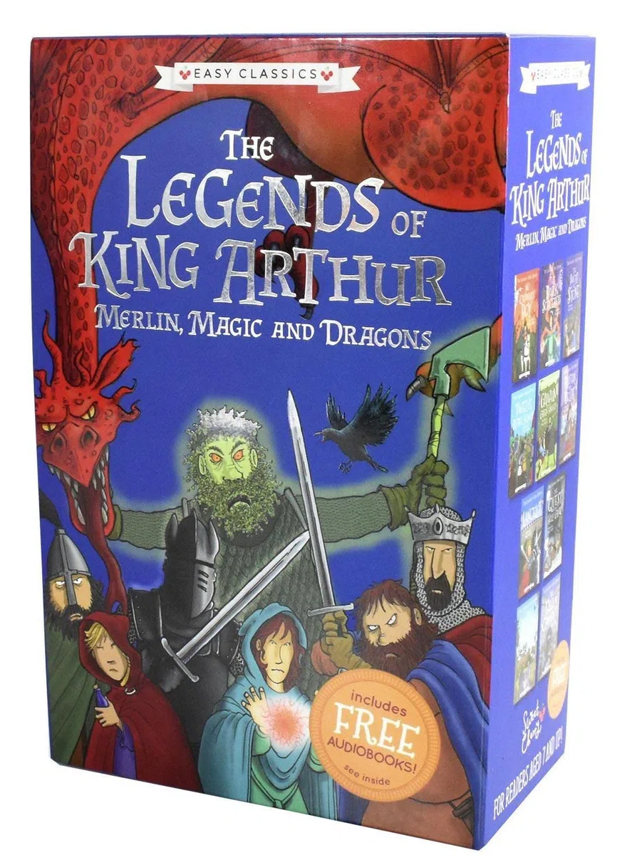 The Legends of King Arthur: Merlin, Magic, and Dragons (Easy Classics) 10 Book Box Set (No Ordinary Boy, The Dark Sorceress, The Sword in the Stone … The Fall of Camelot)