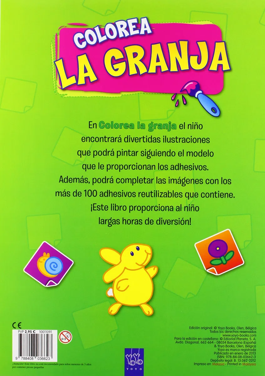 Colorea la granja. Burrito